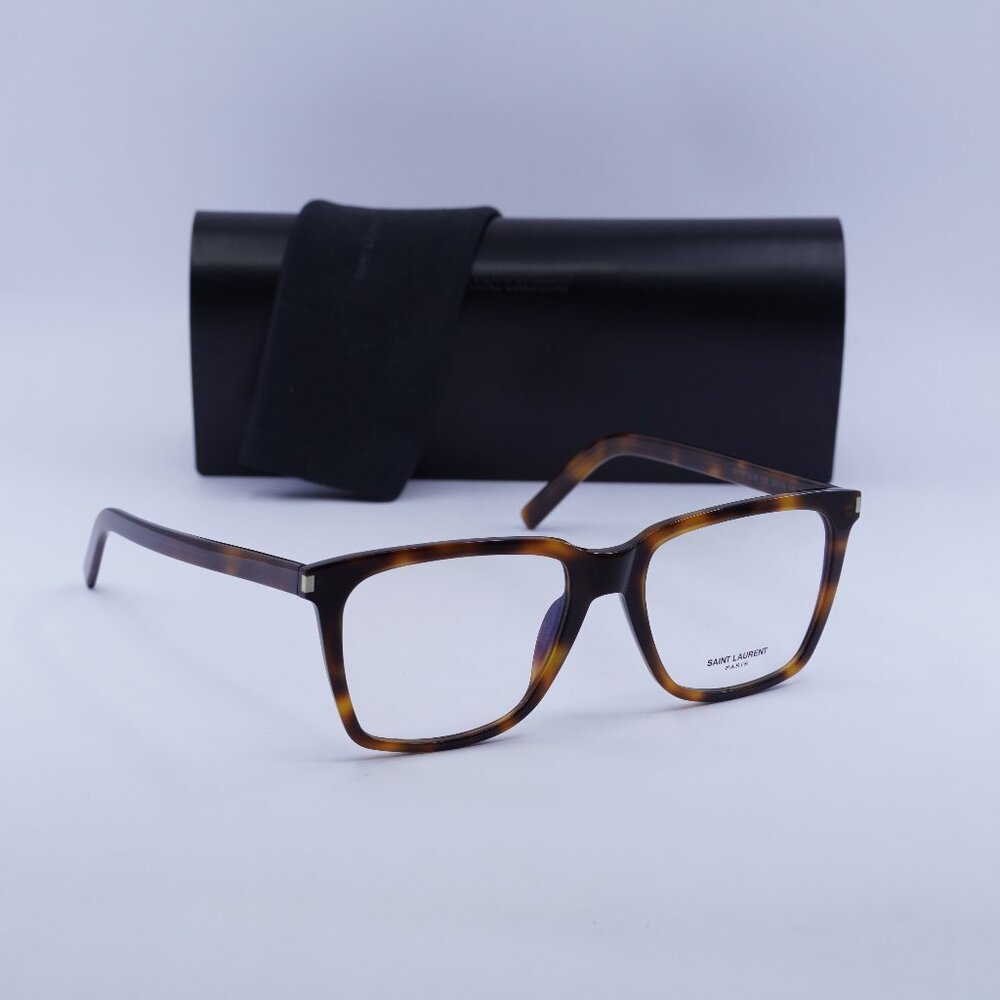Saint Laurent SL717 SLIM 003 Square Eyeglasses 54mm – Havana